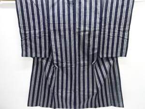 アンティーク　縞木綿単衣着物